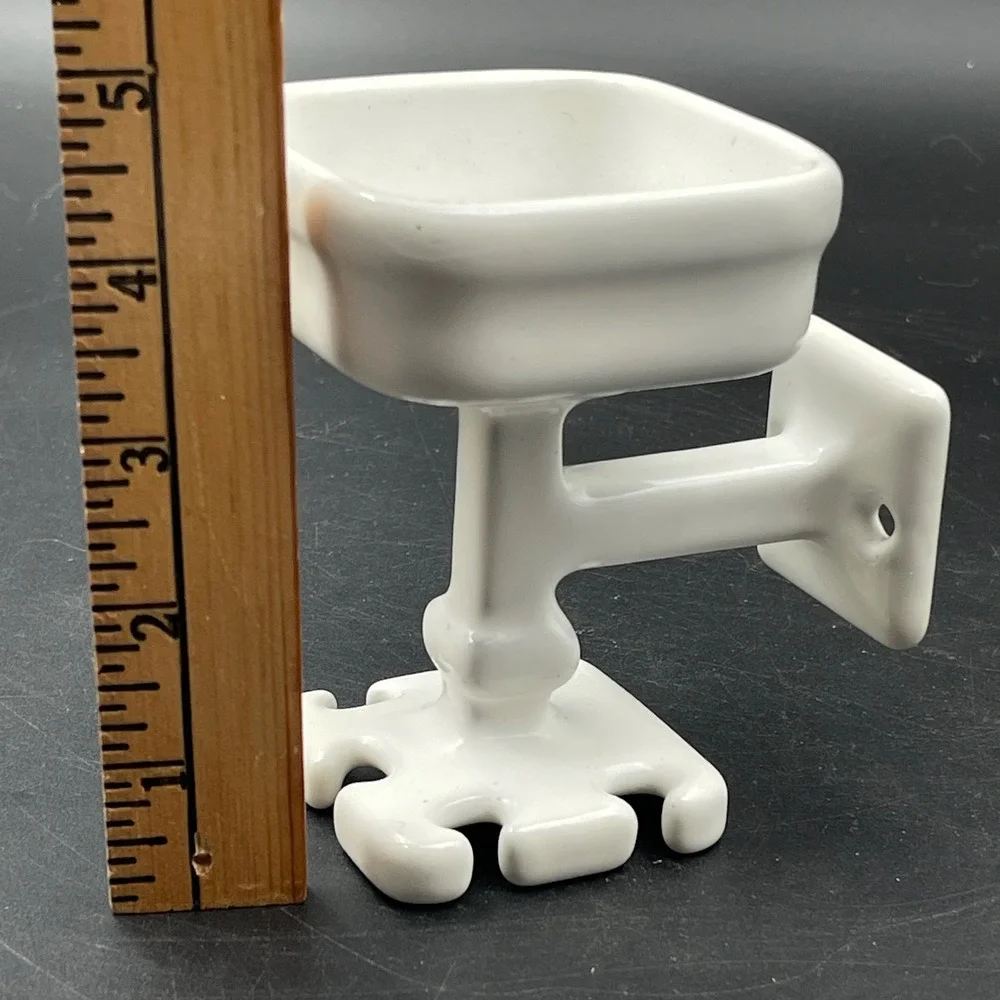 1920s American Enameled Products Co. Porcelain Cast Iron Soap Toothbrush Holder